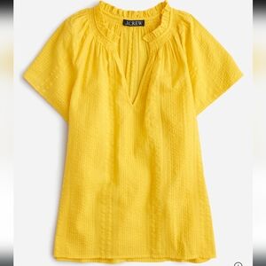 NWT XS J. Crew 100% Cotton Yellow Blouse